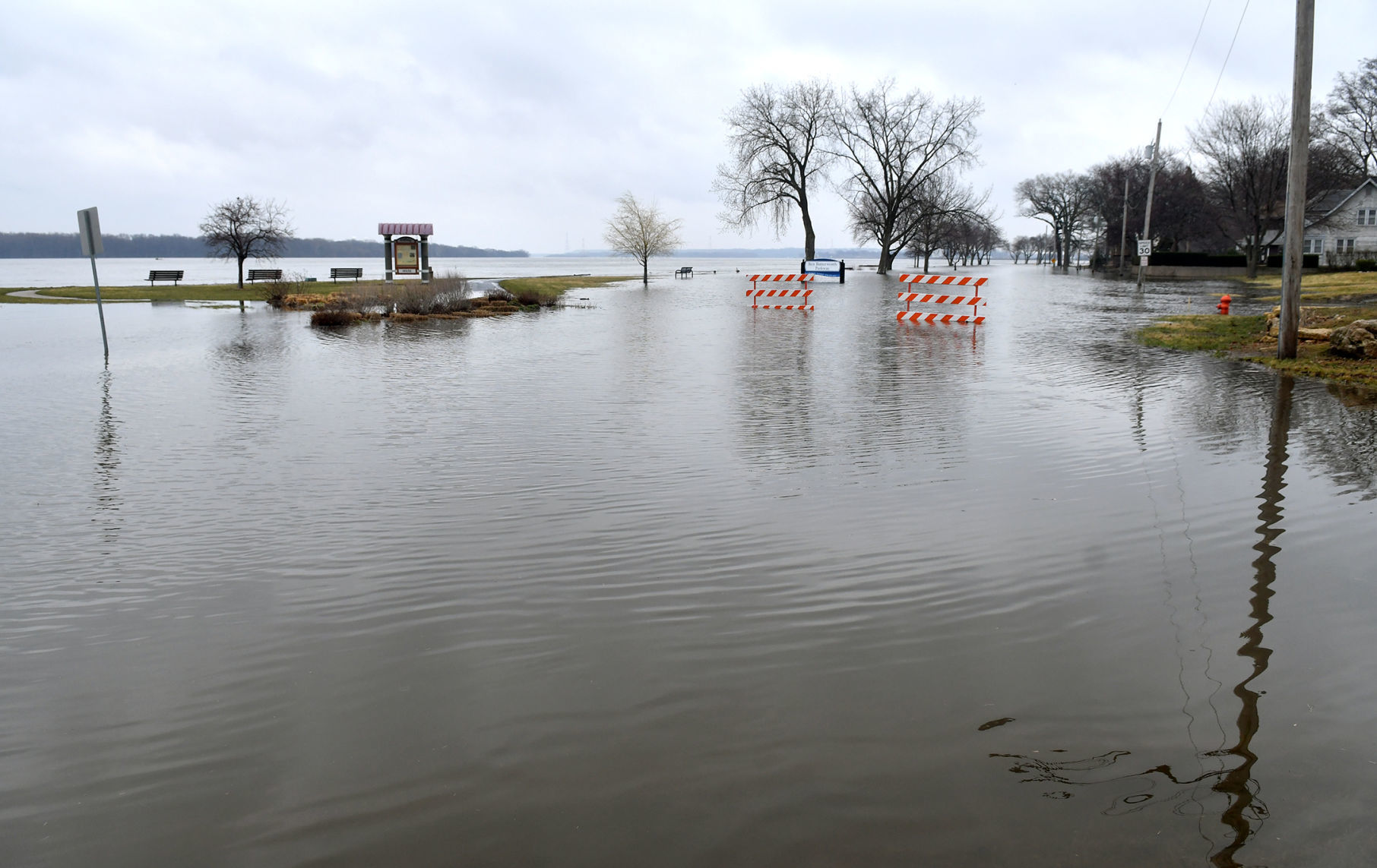 Flooding in the Illinois Quad-Cities area.